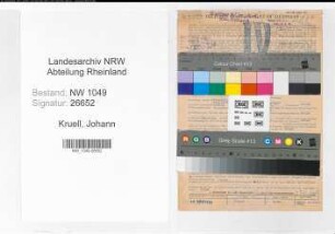 Entnazifizierung Johann Kruell , geb. 15.06.1899 (Ingenieur)