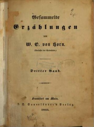 Gesammelte Erzählungen, 3