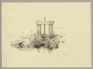 Hölzerne Schleuse