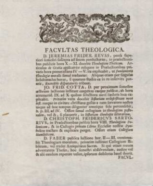 2v, Facultas Theologica
