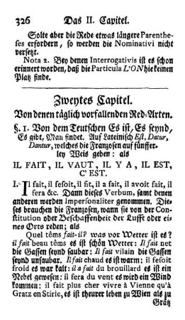 Zweytes Capitel. Von denen täglich vorfallenden Red-Arten.