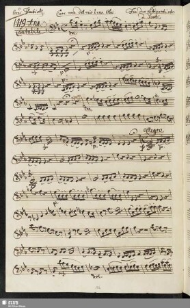 1419. Aria: Cara voce del mio bene / Anonymus
