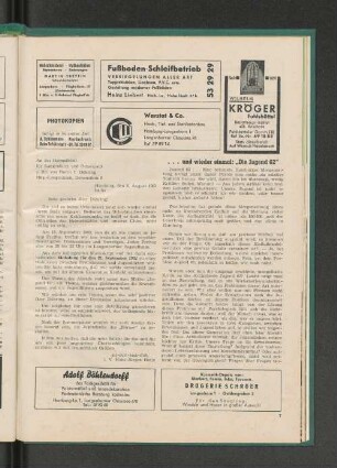 ... und wieder einmal: "Die Jugend 62"
