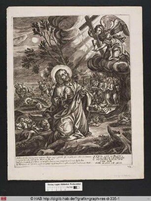 A. Christi gebet im Gartten. B. Die verätherey und gefängnus. C. Das Schleiffen nach der Statt.