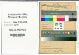 Entnazifizierung Meinhard Reinke , geb. 21.01.1910 (Bergmann)
