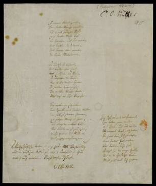 [Gedicht], Ohne Ort, Februar 1824