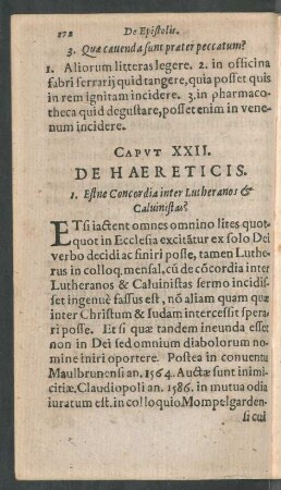 Caput XXII. De Haereticis.