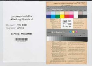 Entnazifizierung Margarete Terwelp, geb. 28.05.1915 (Referendarin)
