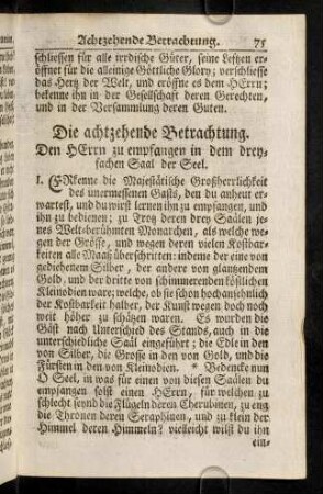 75-86, Die achtzehende Betrachtung. - Die Zwanzigste Betrachtung.