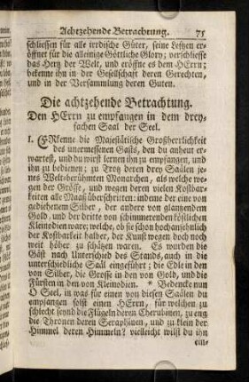 75-86, Die achtzehende Betrachtung. - Die Zwanzigste Betrachtung.