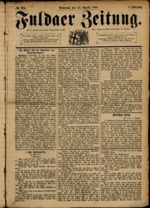 Ausgabe vom Mittwoch, den 13. August 1890.
