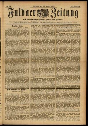 Ausgabe vom Mittwoch, den 16. Januar 1895.