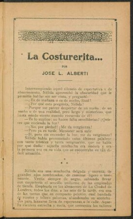 La costurerita [Parte única]
