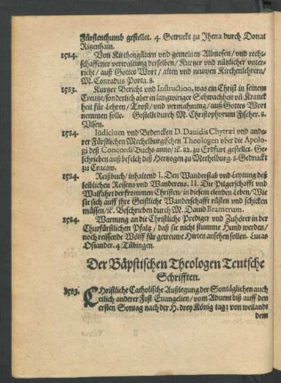 Der Bäpstischen Theologen Teutsche Schrifften.