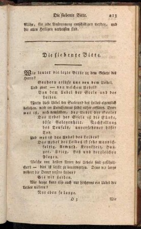 Die siebente Bitte.