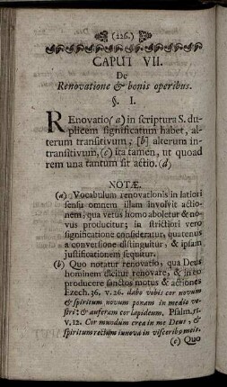 Caput VII. De Renovatione & bonis operibus.