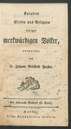 Geschenk 2: Abbildungen merkwürdiger Thiere, nebst einer Beschreibung ihrer Lebensart