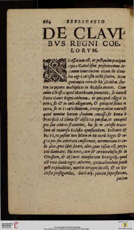 De clavibus regni coelorum