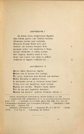Plauti comoediae, 1. Amphitruo, Asinaria, Aulularia, Bacchides, Captivi, Casina, Cistellaria, Curculio, Epidicus, Menaechmi, Mercator