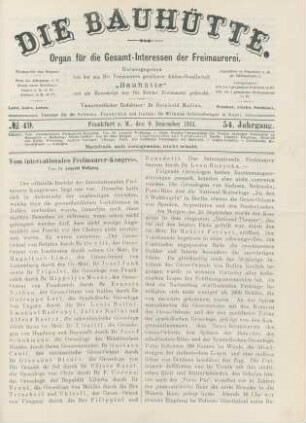 No. 49. Frankfurt a. M., den 9. Dezember 1911. 54. Jahrgang.