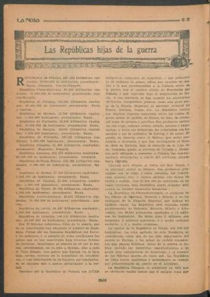 Las repúblicas hijas de la guerra