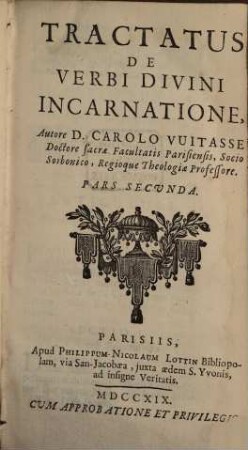 Tractatus de Verbi divini Incarnatione. 2