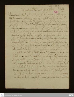 Auszug aus einem Brief von [Unbekannt].