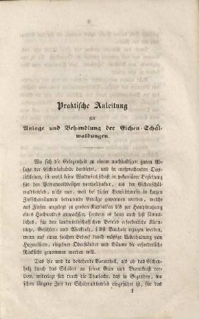 Praktische Anleitung zur Anlage und Behandlung der Eichen-Schälwaldungen