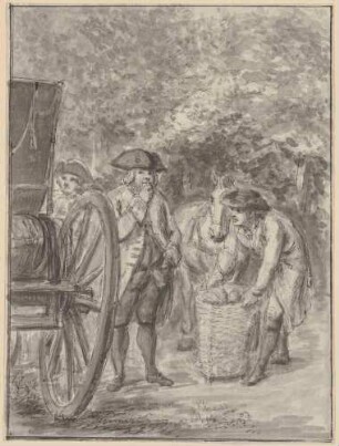 Verladen von Gepäck auf den Reisewagen