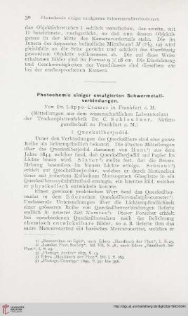 17: Photochemie einiger emulgierten Schwermetallverbindungen