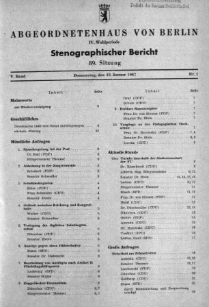 Nr. 1(89), 12. Januar 1967