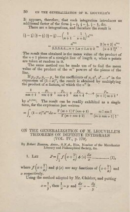 On the generalization of M. Liouville`s theorems on definite integrals.