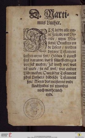 D. Martinus Luther