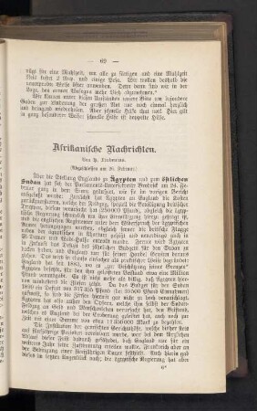 Afrikanische Nachrichten