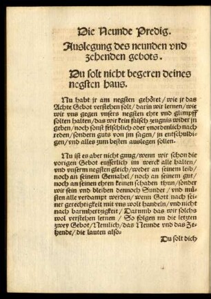 Die Neunde Predig.