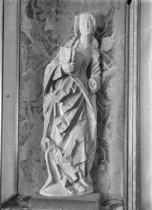 Weibliche Heilige oder Maria mit Buch