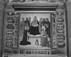 Maria mit Kind und acht Heiligen