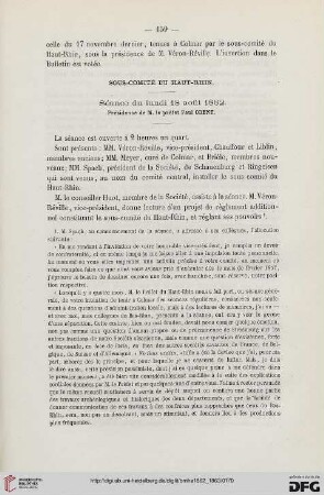 Sous-comité du Haut-Rhin: Séance du Comité du 18 août 1862