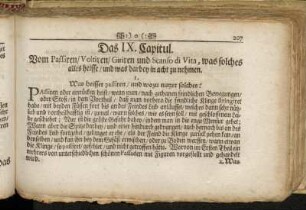 Das IX. Capitul. Vom Passiren/ Votiren/ Giriren und Scanso di Vita, was solches alles heisse/ und was darbey in acht zu nehmen