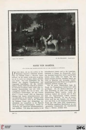 Hans von Marées: Aus Anlass der Marées-Ausstellung in der Sezession in München