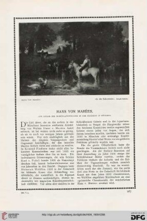 Hans von Marées: Aus Anlass der Marées-Ausstellung in der Sezession in München