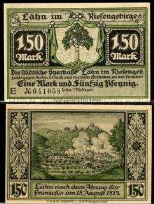 Lähn, Notgeldserie, 1,50 Mark