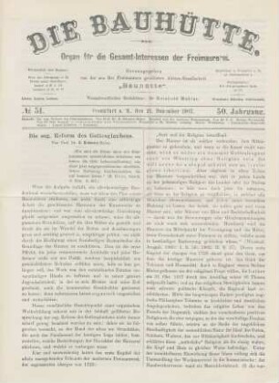 No. 51. Frankfurt a. M., den 21. Dezember 1907. 50. Jahrgang.