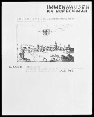 Hessische Chronika — Ansichten von Immenhausen, Gieselwerder und der Sababurg — Immenhausen