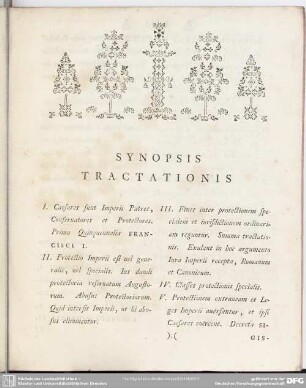 Synopsis Tractationis