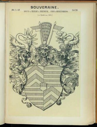 Taf. 95. Grafen v. Hanau u. Rieneck, Herren in Minzenberg. (n.d. Rumohr'schen W.-B.)