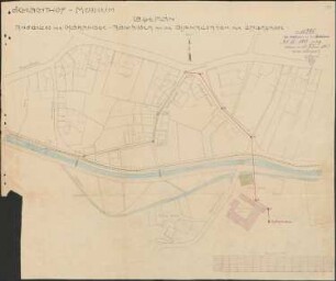 Schlachthof Müllheim; Anschluss der Kläranlage-Abwässer an die Kanalisation der Löfflergasse; Lageplan