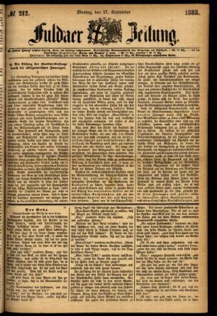 Ausgabe vom Montag, den 17. September 1883.