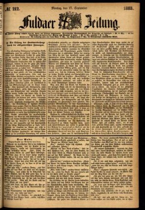 Ausgabe vom Montag, den 17. September 1883.