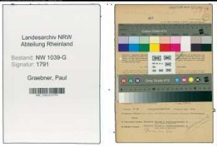Entnazifizierung Paul Graebner , geb. 04.02.1900 (Direktionsassistent)